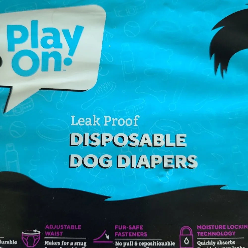 Dog Female Diapers 9 Reusable + 10 Disposable Waist 14